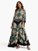Unique Floral Print Flowy Maxi Dress