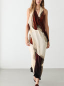 Luxe Flowing Halter Neck Maxi Dress