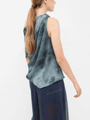 Elegant Floral Print Draped Top & Skirt Two Piece Set