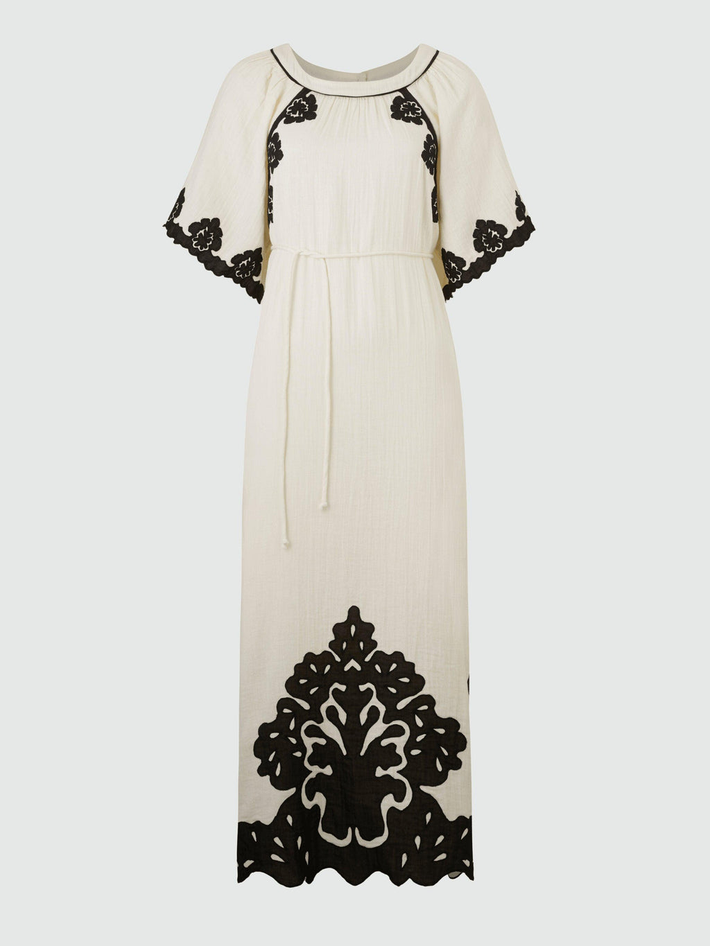 Minimalist floral print maxi dress