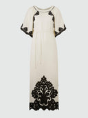 Minimalist floral print maxi dress