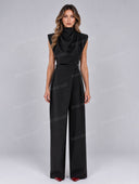 Tailored Blazer & Wide Leg Pants Set