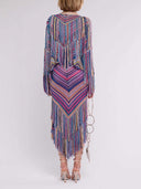 Rainbow Chevron Fringe Two-Piece Set