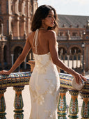 Legant 3D Floral Backless Maxi Dress