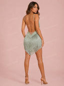 Sexy Fringe Bodycon Mini Dress