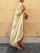 Retro Tile Print Sleeveless Maxi Dress Two Piece Set