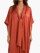 Elegant Silky Satin Robe Maxi Dress