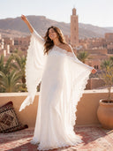 Elegant Satin Lace Shawl & Maxi Skirt Two-Piece Set