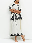 Elegant Floral Print Skirt Two-Piece Set