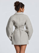 Structured Puff Sleeve Blazer Mini Dress