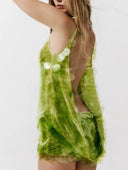 Statement Sequin Halter Backless Mini Romper