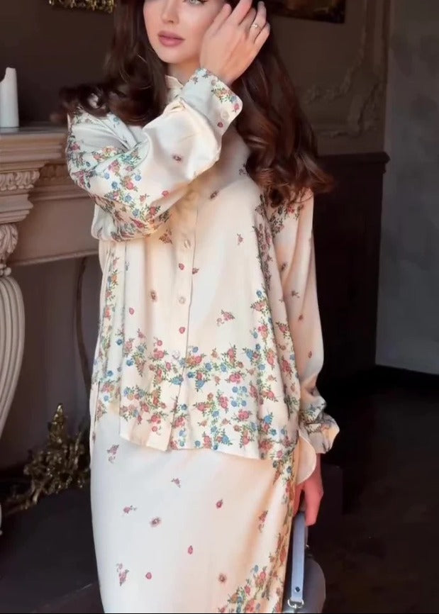 Bohemian Serenity Floral Two-Piece Set