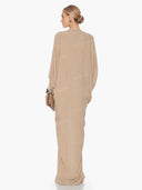 Casual Batwing Sleeve Draped Maxi Dress