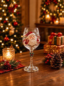 Christmas Santa Reindeer Decorative Wine Glass