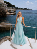 Elegant Hollow Back Sleeveless Pleated Maxi Dress