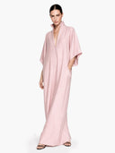 Elegant High-Neck Batwing Sleeve Maxi Dress