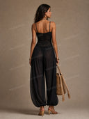 Sexy Lace Spaghetti Strap Sheer Jumpsuit