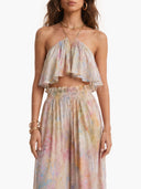 Printed Sling Top And Wide Leg Pants Set