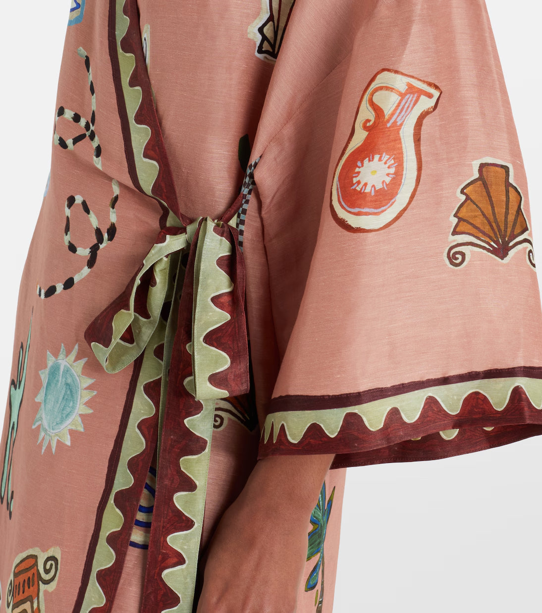 Bohemian Tribal Print Wrap Maxi Dress