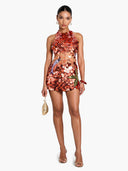 Elegant Backless Sequin Embroidered Mini Dress
