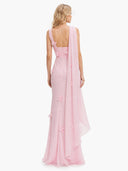 Flower Design Shawl Maxi Dress