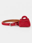 Mini Suede Bag Charm Belt