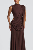 Elegant Draped Maxi Dress