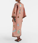 Bohemian Tribal Print Wrap Maxi Dress