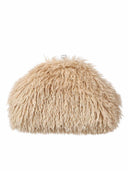 Stylish Long Curly Plush Oversized Clutch Bag