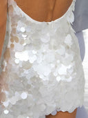 Elegant Sequin Halter Neck Mini Party Dress