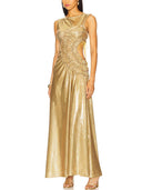 Sequin Sleeveless Cut-Out Maxi Dress