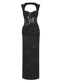 Sexy Sweetheart Lace Waist-Cinched Mermaid Maxi Dress