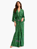 GREEN ILLUSION Print Dress