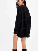 Relaxed Pullover Sweater & Lace Mini Skirt Set