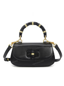 Niche Bamboo Handle Flap Shoulder Bag