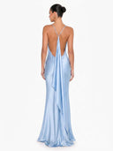 Elegant Draped Neckline Maxi Dress