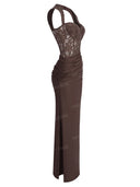 Sexy Sweetheart Lace Waist-Cinched Mermaid Maxi Dress