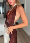 Luxe Flowing Halter Neck Maxi Dress