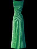 Sequin Sleeveless Cut-Out Maxi Dress