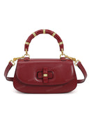 Niche Bamboo Handle Flap Shoulder Bag