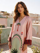 Mystic Palm Printed Maxi Dress
