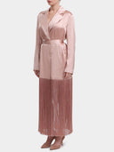 Elegant Satin Fringe Jacket