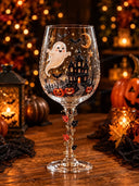 Halloween Witch Pumpkin Decorative Wine Glass