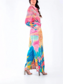 Colorful Floral Print Two-Piece Set