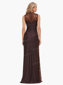 Sexy Lace Satin Maxi Dress