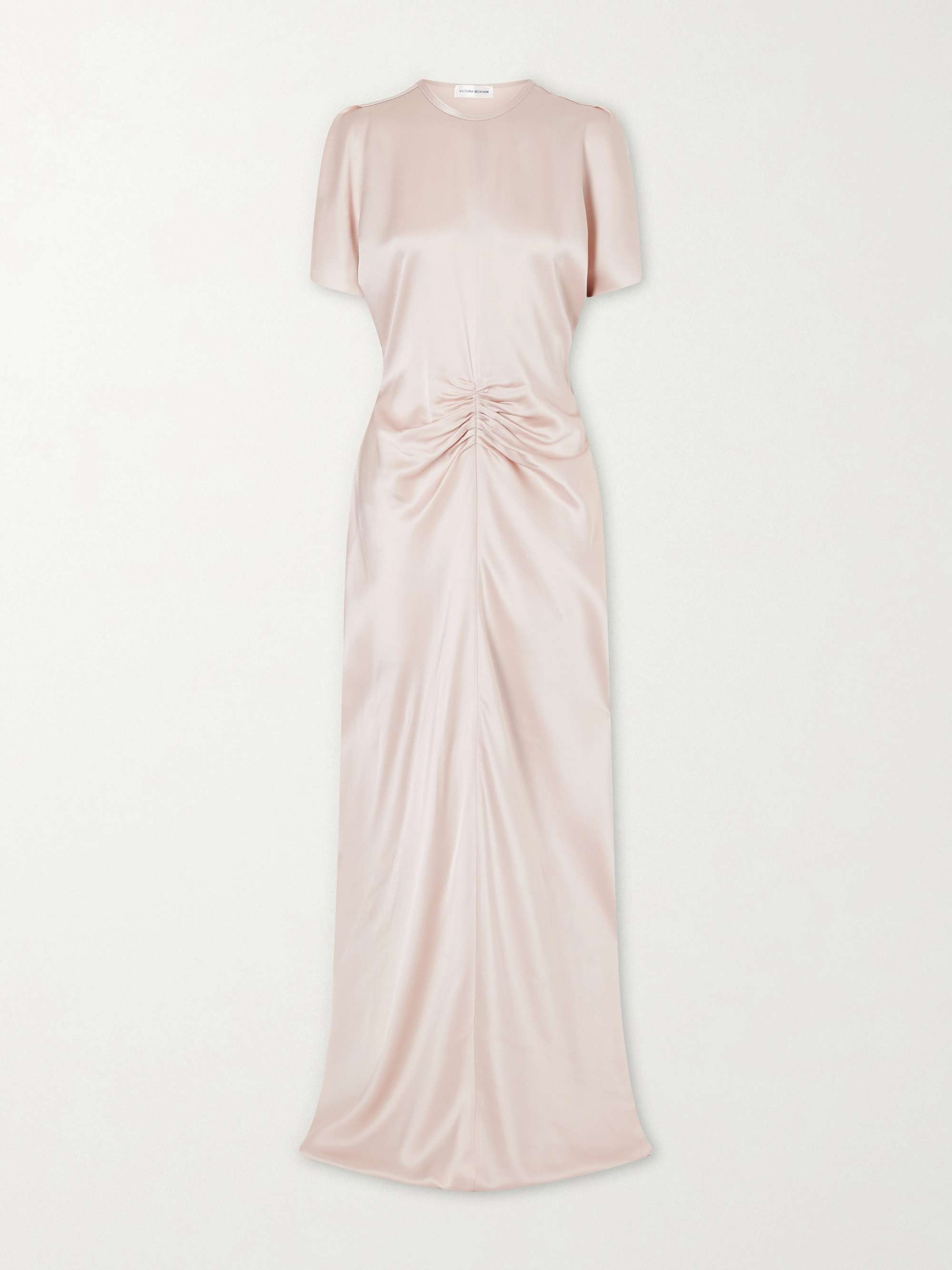 Satin Flutter Sleeve Dress