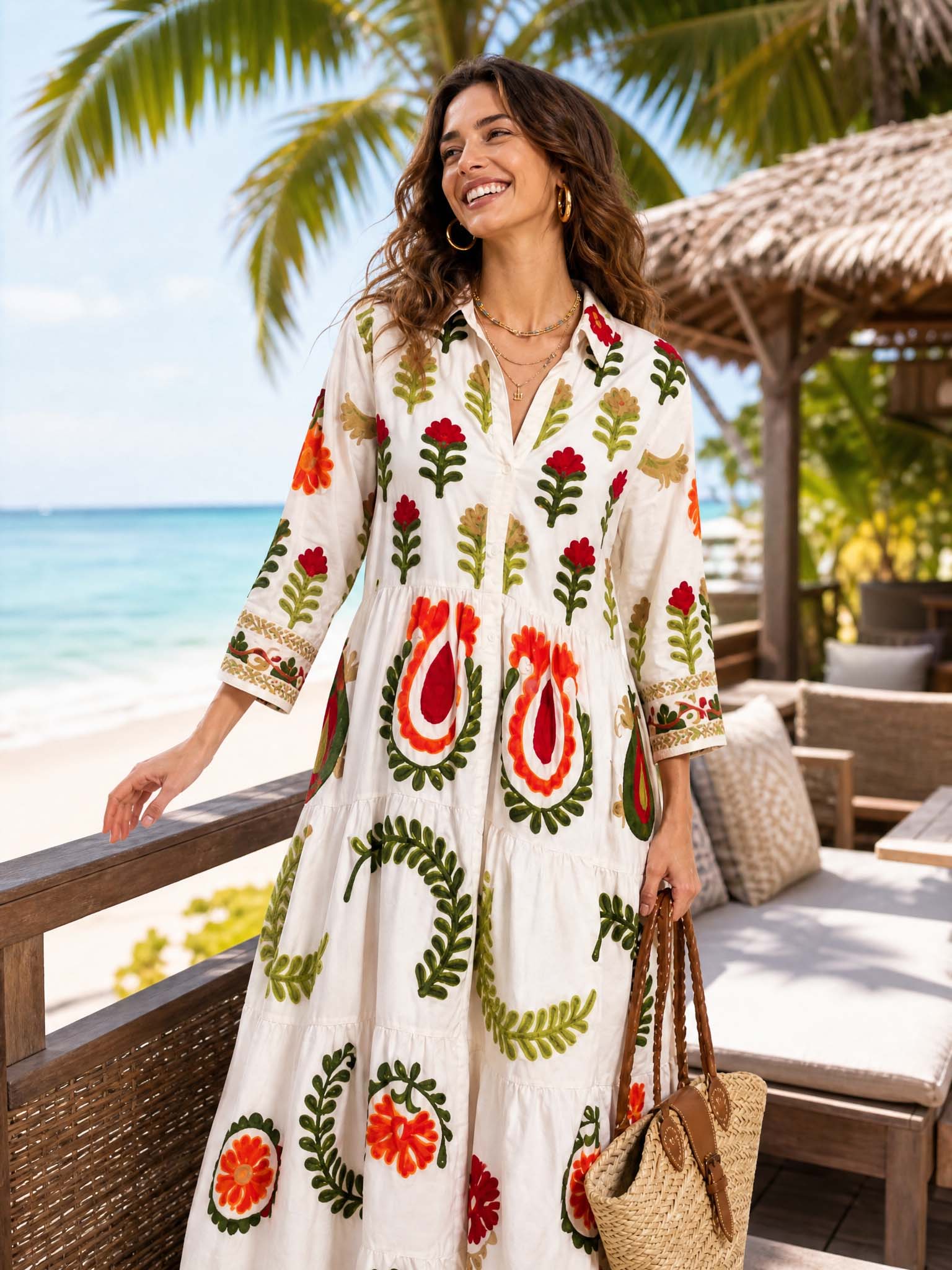 Bohemian Loose Print Dress