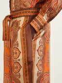 Retro Paisley Print Long Sleeve Shirt & Pants Two-Piece Set