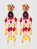 Boho Beaded Tassel Drop Earrings