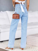Paisley Fringe Handkerchief Top & Wide Leg Jeans Set